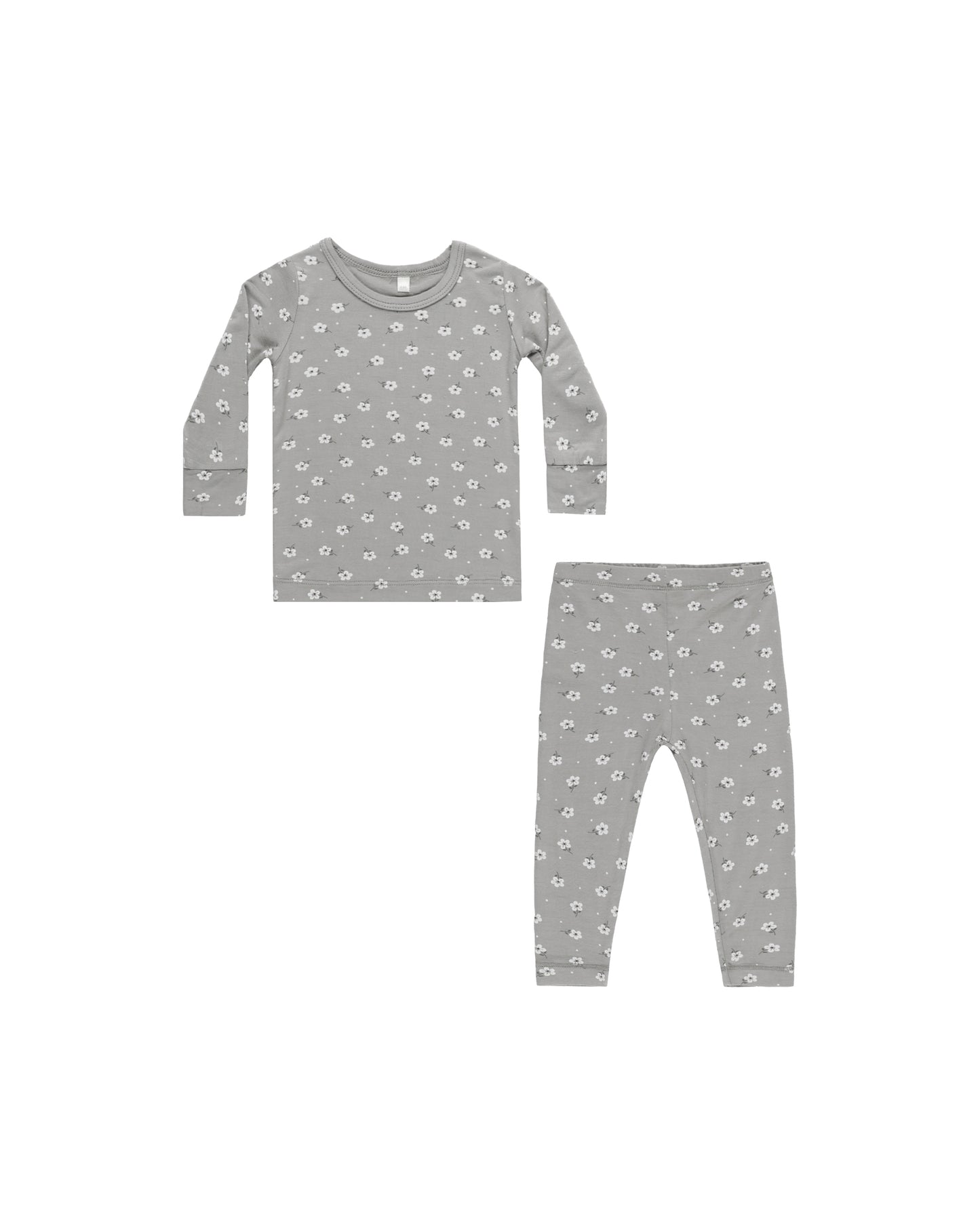 Blue Ditsy Bamboo Pajama Set