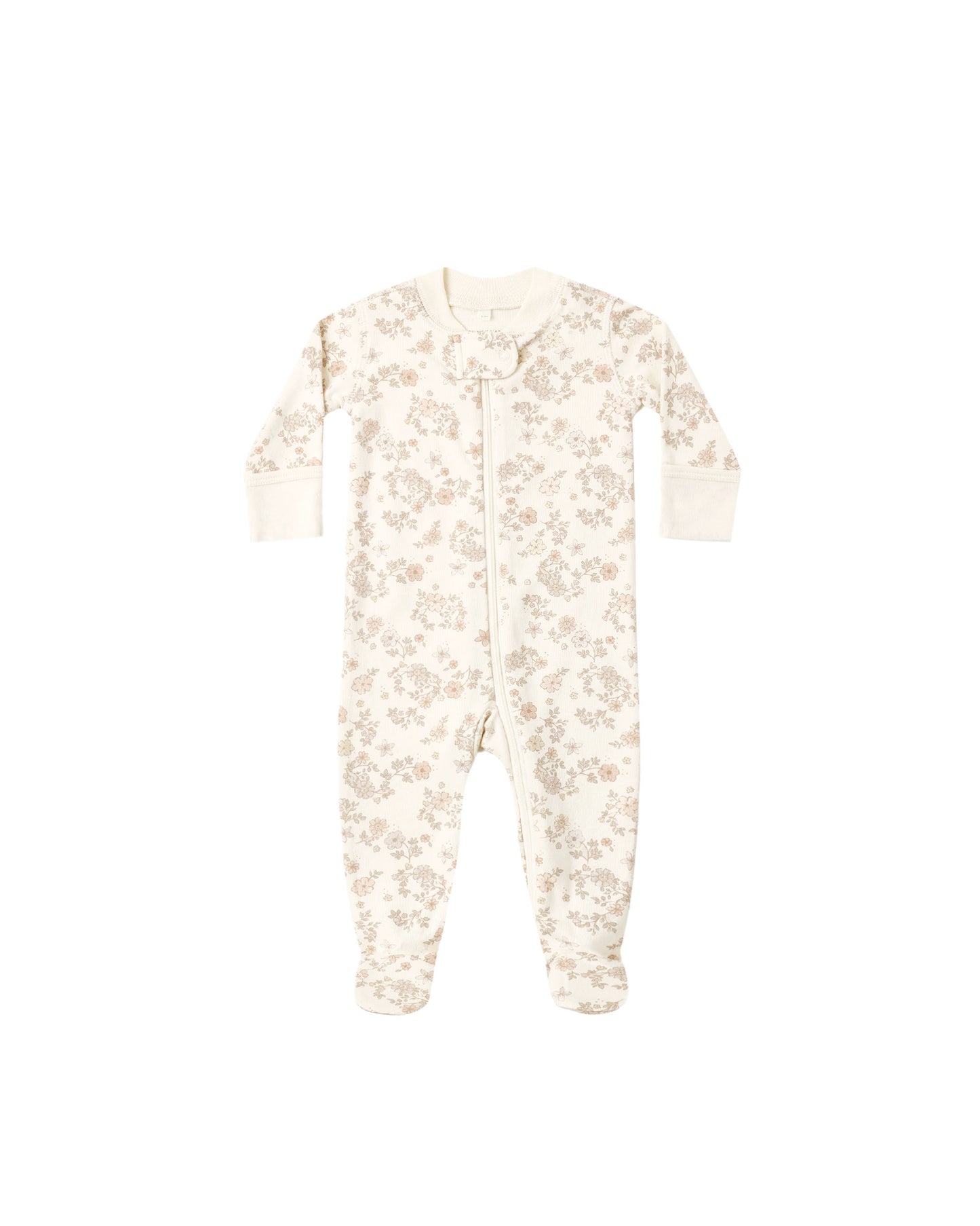 Zip Long Sleeve Sleeper Footie Floral Vine