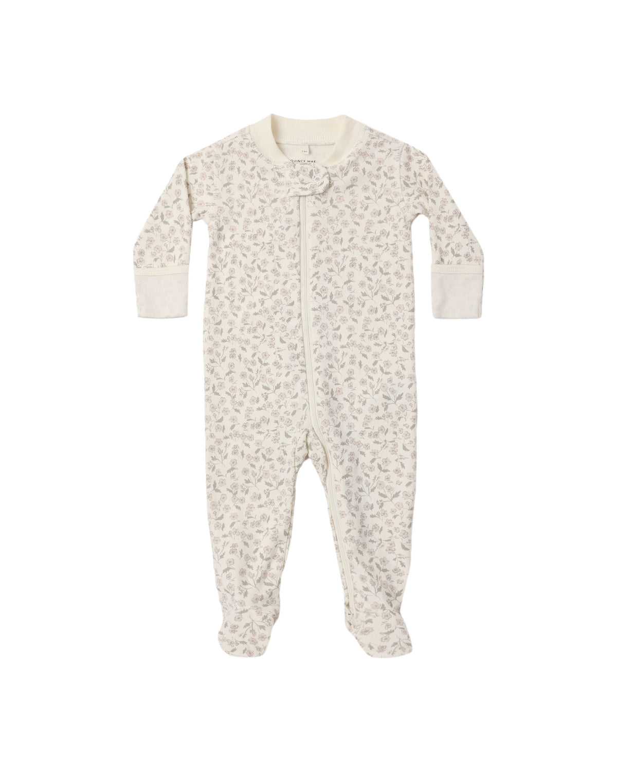 Zip Long Sleeve Sleeper Footie Floret