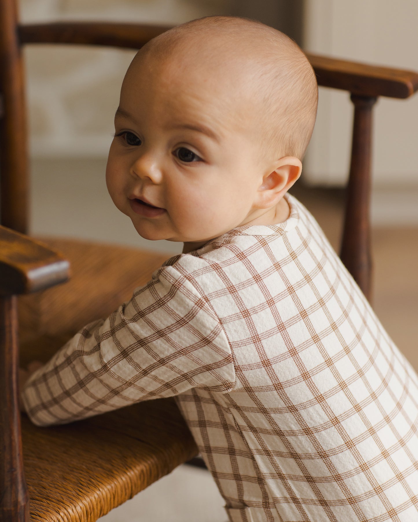 Pocketed Woven Jumpsuit Cinnamon Plaid