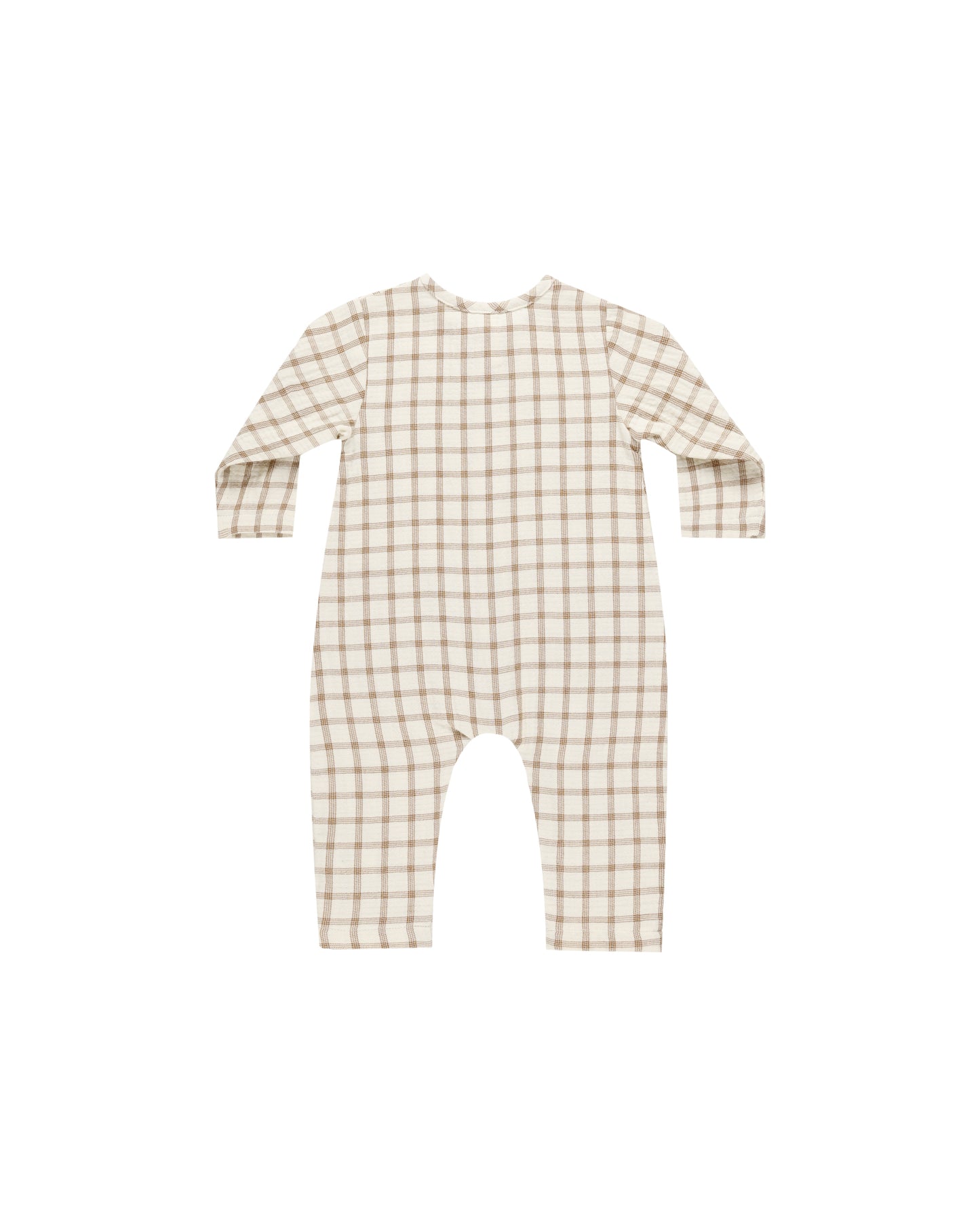 Pocketed Woven Jumpsuit Cinnamon Plaid