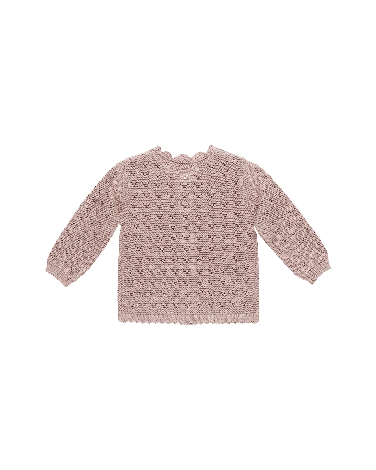 Scalloped Cardigan - Mauve