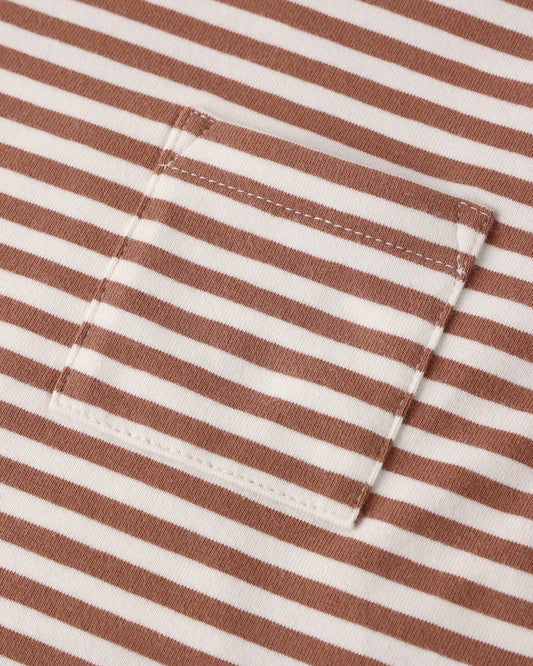 Boxy Pocket Tee + Short Set Poppy Stripe