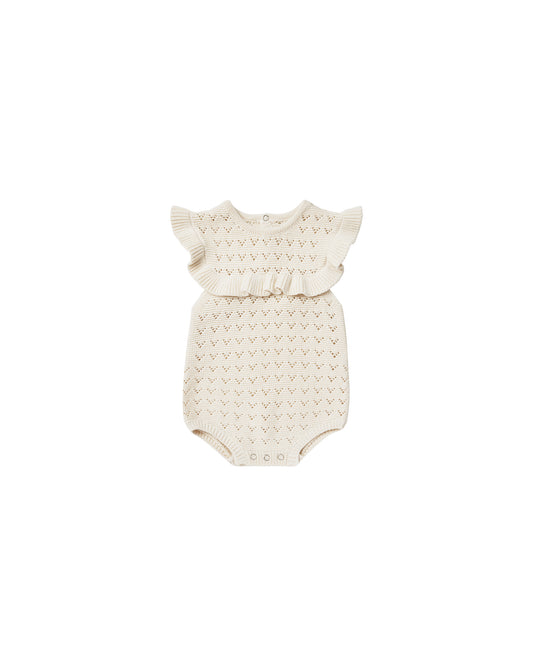 Pointelle Ruffle Romper