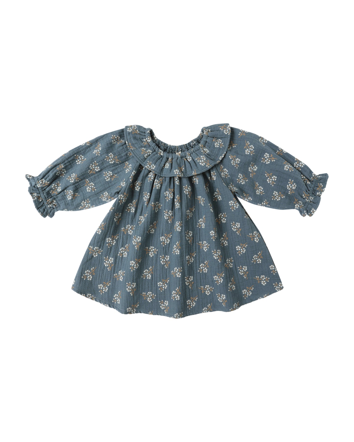 Blue Floral Long Sleeve Isla Dress