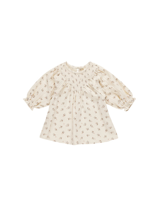 V Smocked Dress