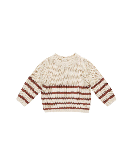 Rex Sweater Cranberry Stripe