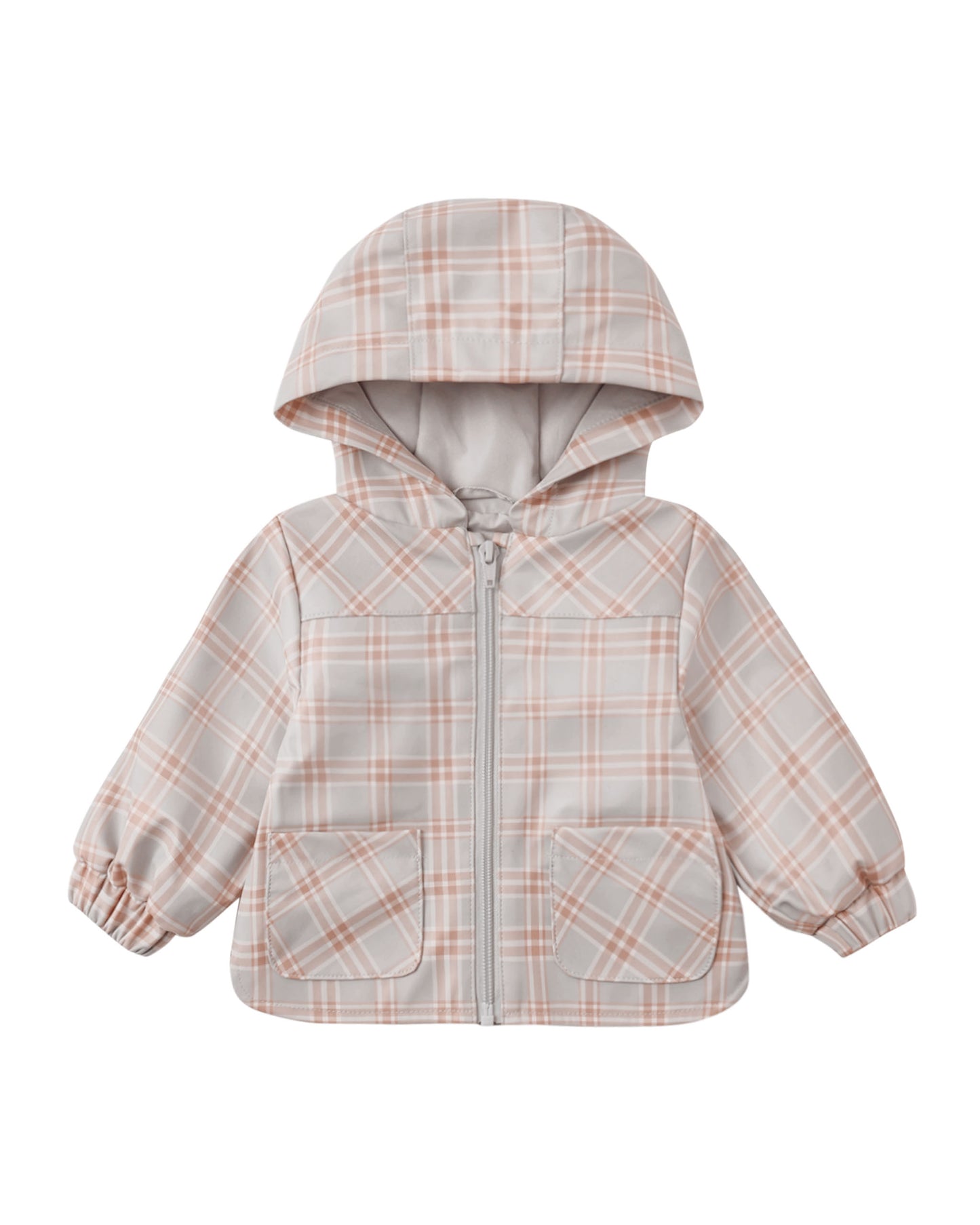 Blue Plaid Raincoat
