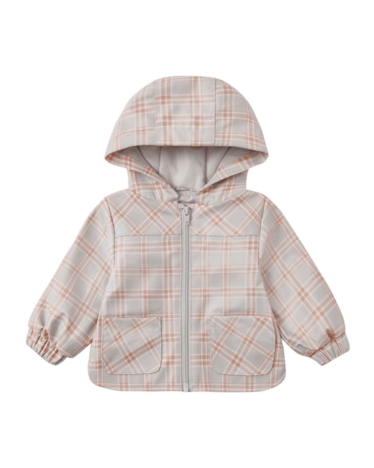 Blue Plaid Raincoat