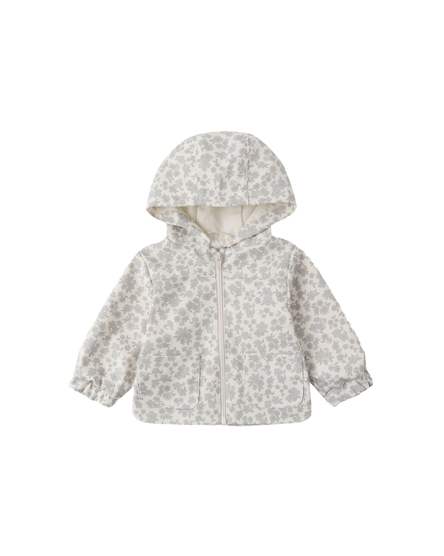 Blue Floral Raincoat