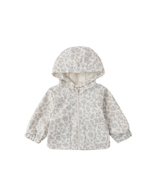 Blue Floral Raincoat