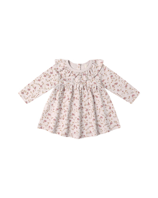 Garden Ruffle Collar Jersey Dress