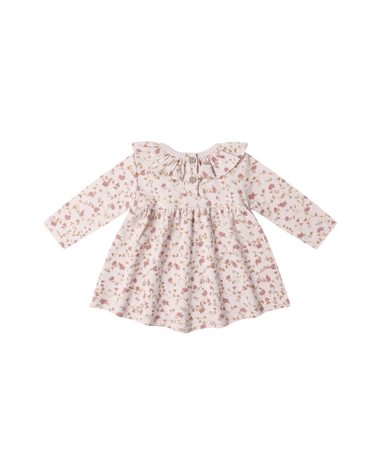 Garden Ruffle Collar Jersey Dress