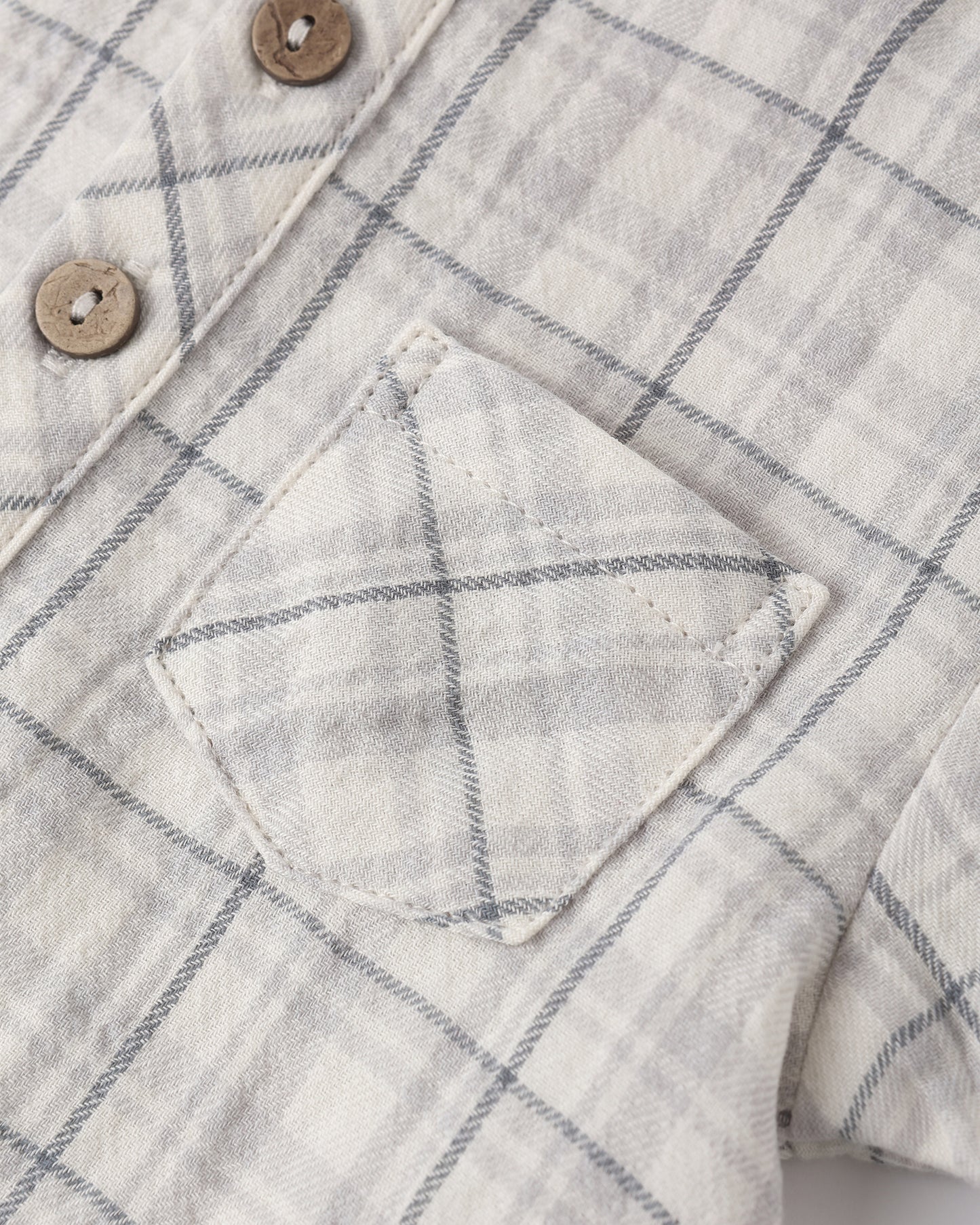 Blue Plaid Jaxson Shirt & Utility Short Set