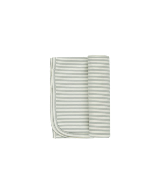 Sage Stripe Swaddle Blanket