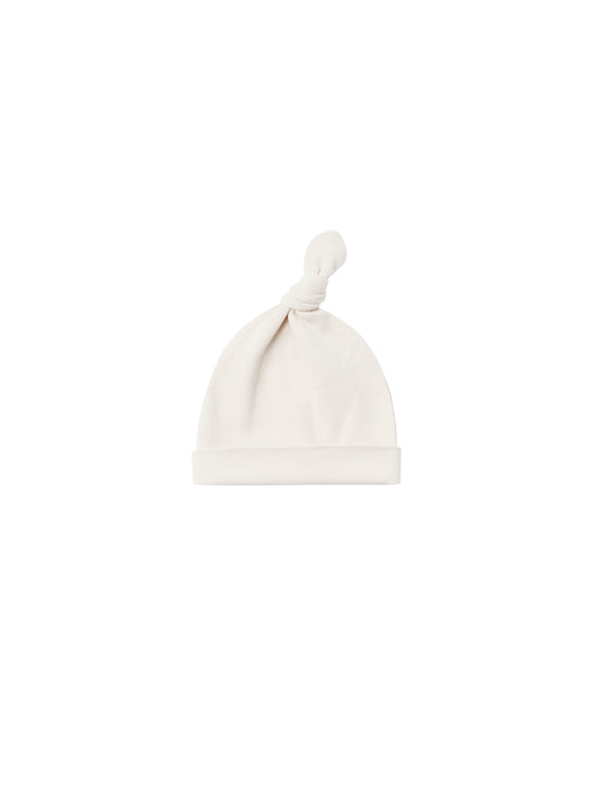 Ivory Knotted Baby Hat