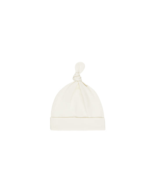 Ivory Knotted Baby Hat