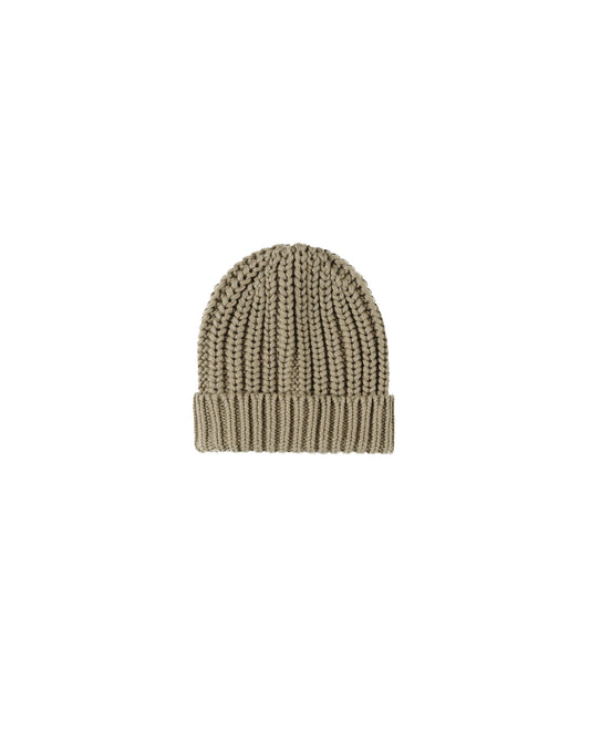 Chunky Knit Beanie- Olive