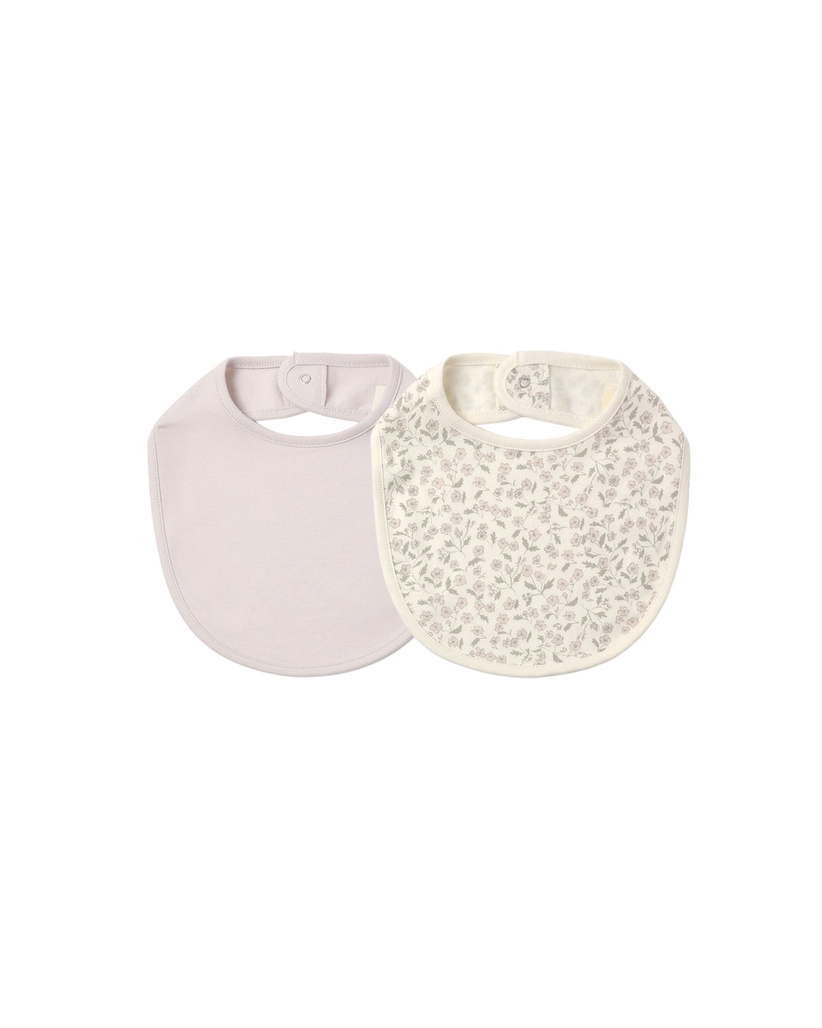 Jersey Snap Bib 2 Pack Floret, Lilac Mist