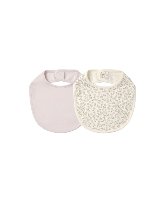 Jersey Snap Bib 2 Pack Floret, Lilac Mist