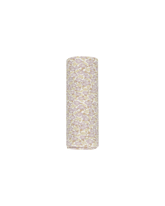 Purple Floral Bamboo Swaddle Blanket