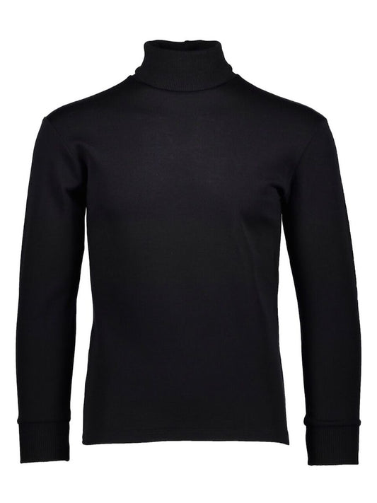 Black Organic Wool Adult Unisex Polo Shirt