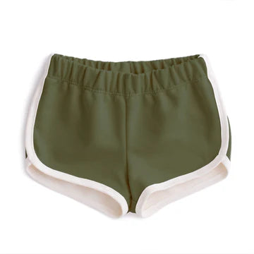Solid Green French Terry Shorts