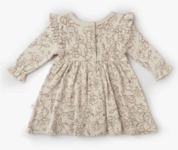 Vintage Bloom Organic Ruffle Dress