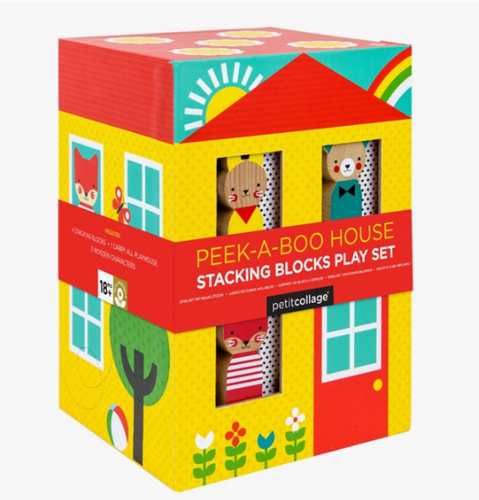 Peek-A-Boo House Stacking Blocks Set