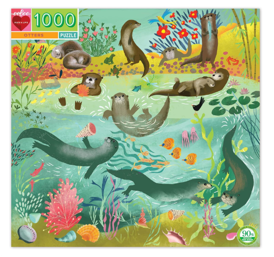 Piece and Love Otter 1000pc Puzzle