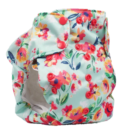 Smart One 3.1 Cloth Diaper - Aqua Floral