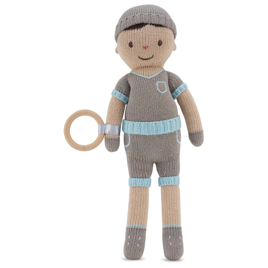 Aiden Knitted Doll & Teether