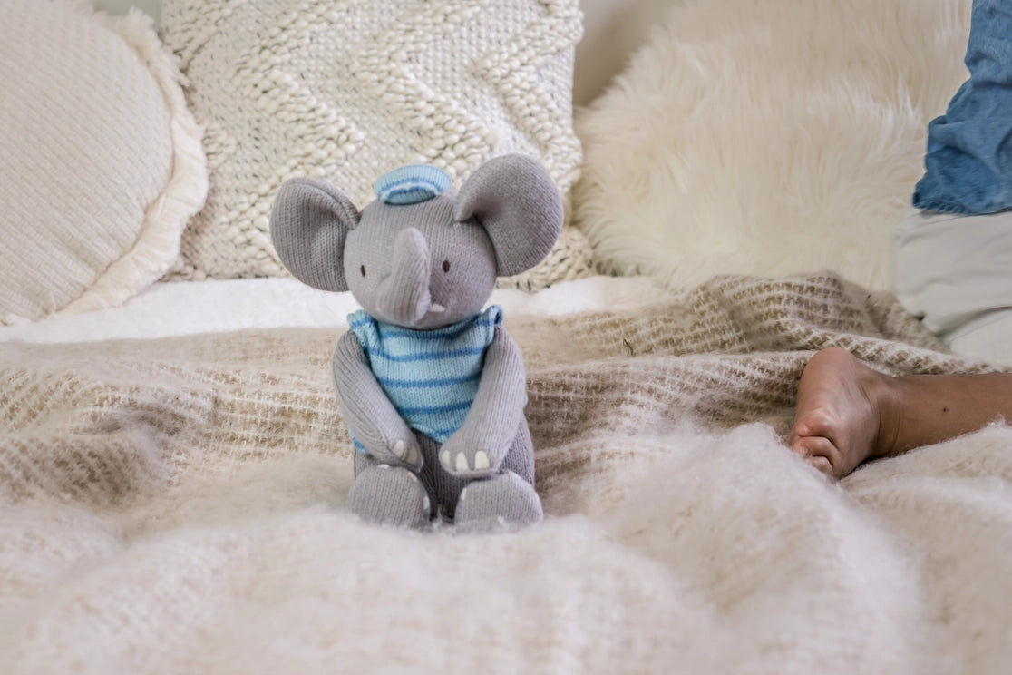 Knitted Alvin the Elephant