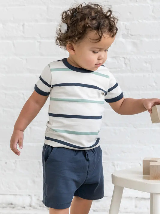Andy Ringer Tee Aldo Stripe Navy/Jade