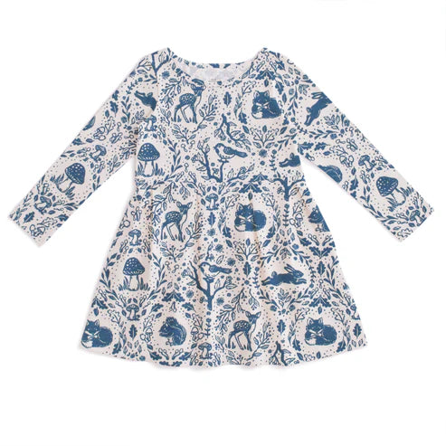 Animal Tapestry Delft Blue Madison Dress
