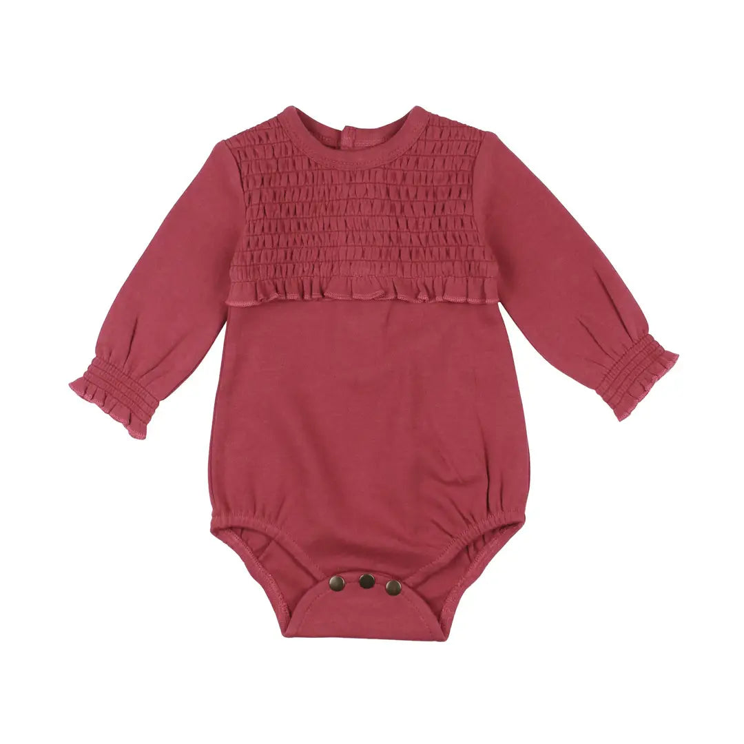 Appleberry Smocked Bodysuit