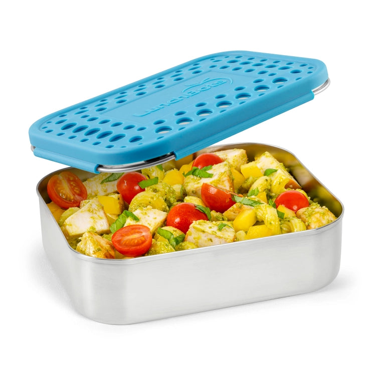 LunchBots Stainless Steel One Section Uno Aqua Dots