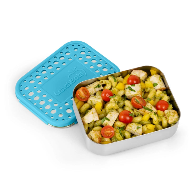LunchBots Stainless Steel One Section Uno Aqua Dots