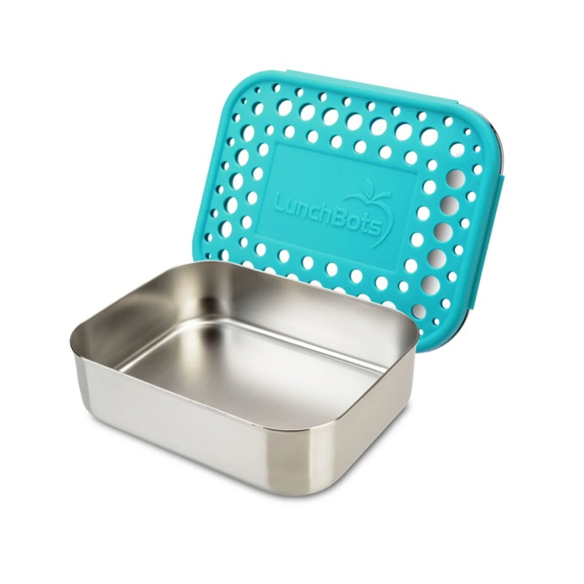 LunchBots Stainless Steel One Section Uno Aqua Dots