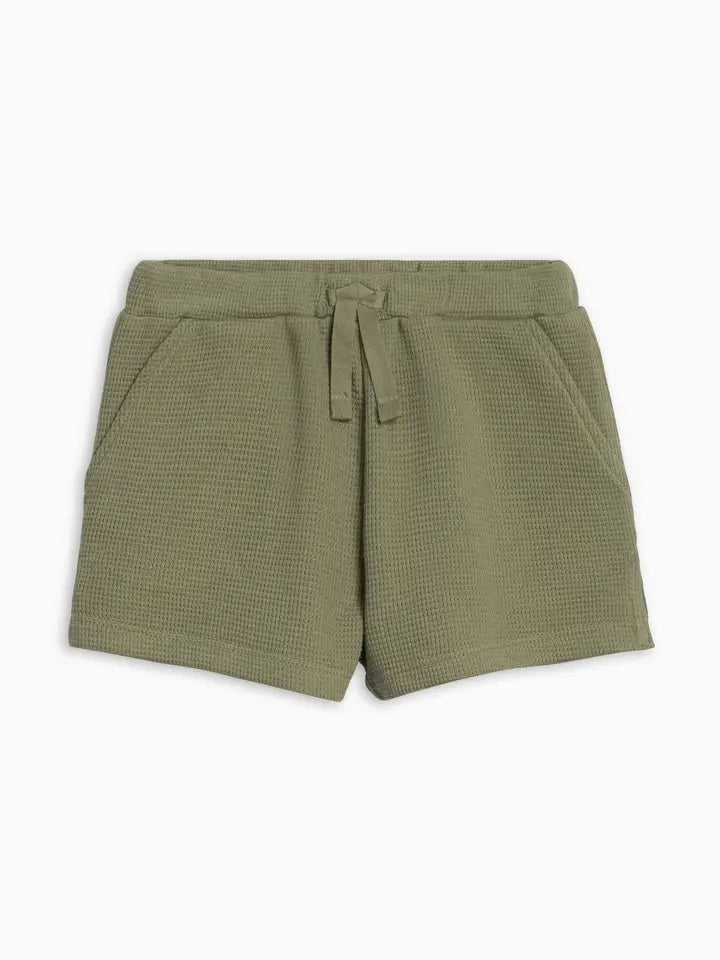 Waffle Tee & Short Set in Fern