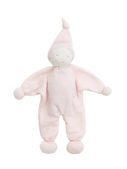 Organic Cotton Pink Stripe Natural Skin Baby Buddy Lovey