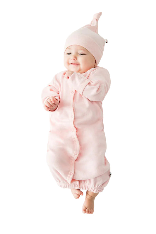 Peony Snap Gown & Knot Hat Set