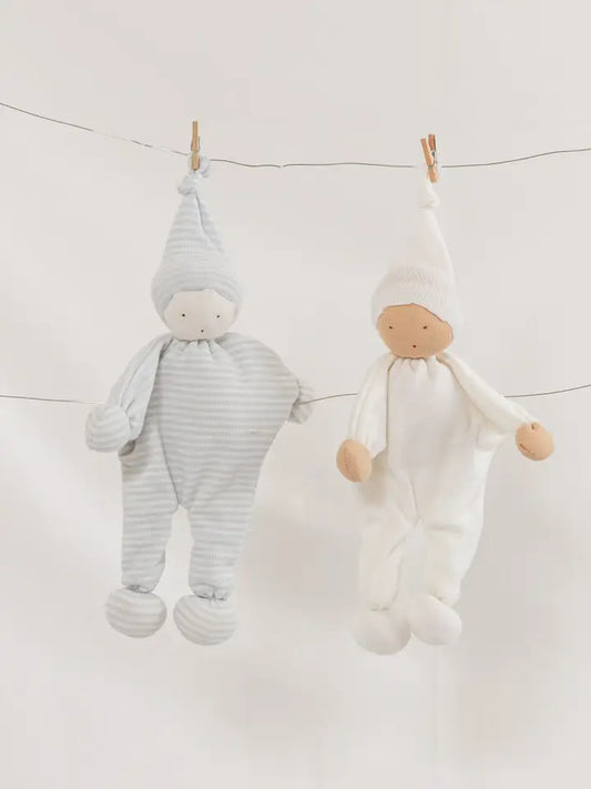 Organic Cotton Blue Stripe Baby Buddy Lovey