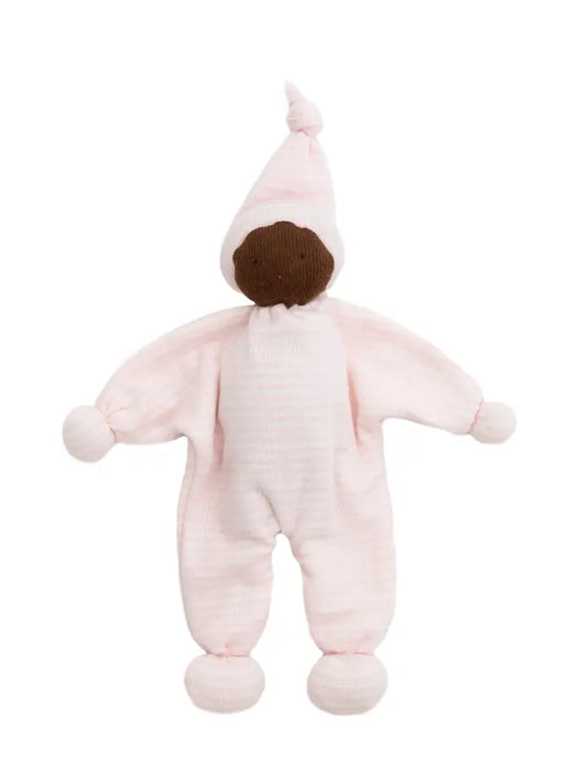 Organic Cotton Pink Stripe Baby Buddy Lovey