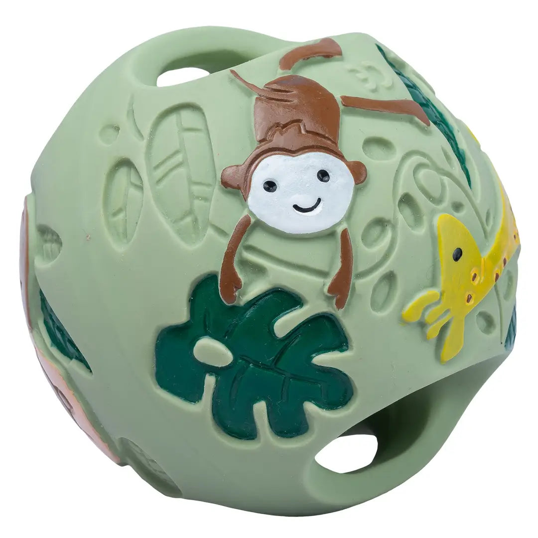 Safari Natural Rubber Grabbing Rattle Ball
