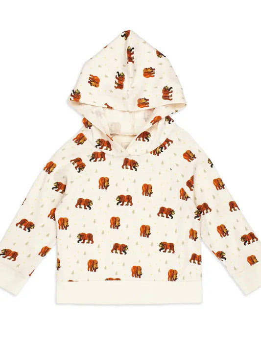 Brown Bear Organic Cotton Raglan Hoodie