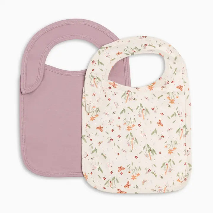 Muslin Bibs 2 Pack in Butterfly + Fog