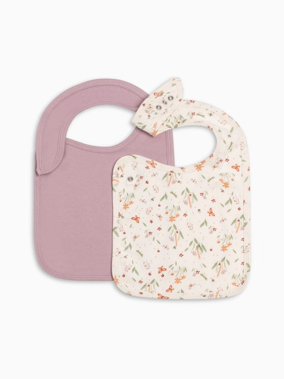 Muslin Bibs 2 Pack in Butterfly + Fog