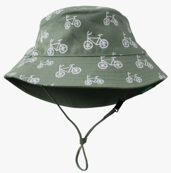 Bike Reversible Organic Cotton Bucket Hat