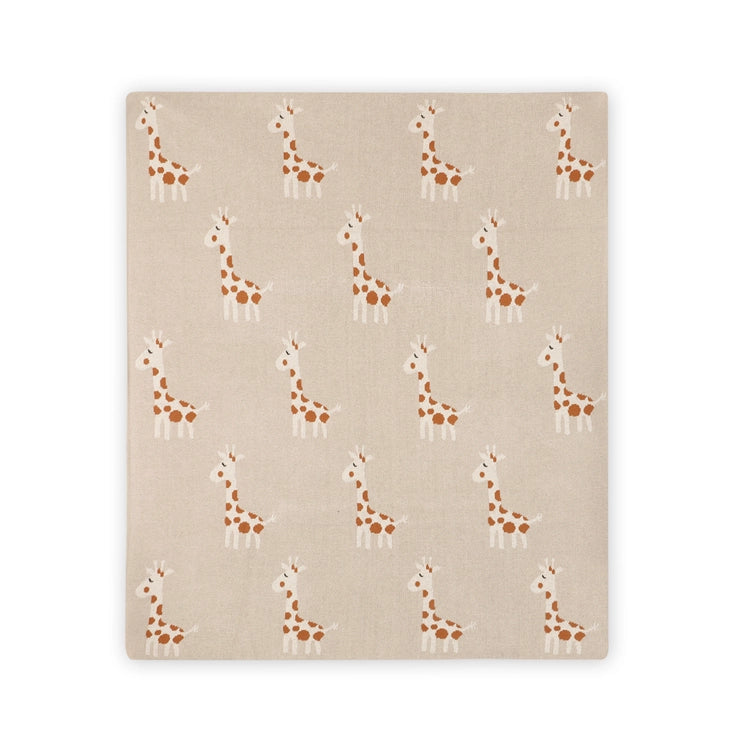 Giraffe Organic Cotton Jacquard Knit Baby Blanket
